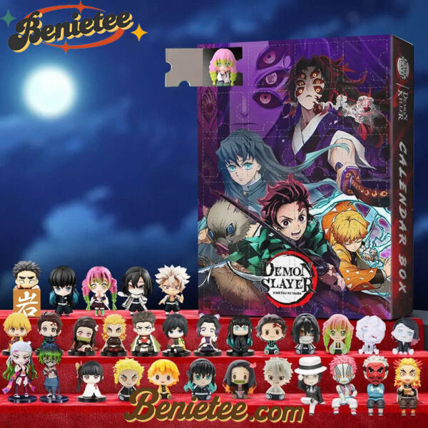 Demon Slayer Advent Calendar, Christmas Countdown Advent Calendar Gift Box with 24 Acrylic Ornaments