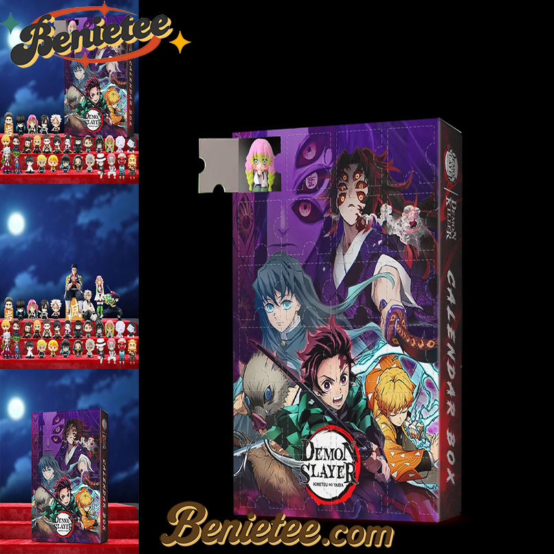 Demon Slayer Advent Calendar, Christmas Countdown Advent Calendar Gift Box with 24 Acrylic Ornaments