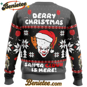 Derry Christmas Pennywise the Clown Ugly Christmas Sweater