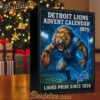 Detroit Lions Advent Calendar 2025, Christmas Countdown Advent Calendar Gift Box with 24 Acrylic Ornaments