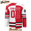 Detroit Red Wings - Premium NHL Personalized Split Color Hockey Jersey