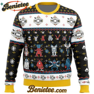 Digimon Sprites Ugly Christmas Sweater