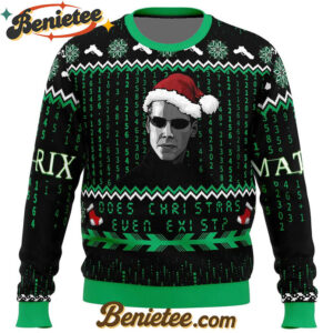 Does Christmas Even Exist Matrix Ugly Christmas Sweater