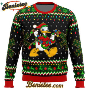 Donald Duck Christmas Lights Ugly Christmas Sweater