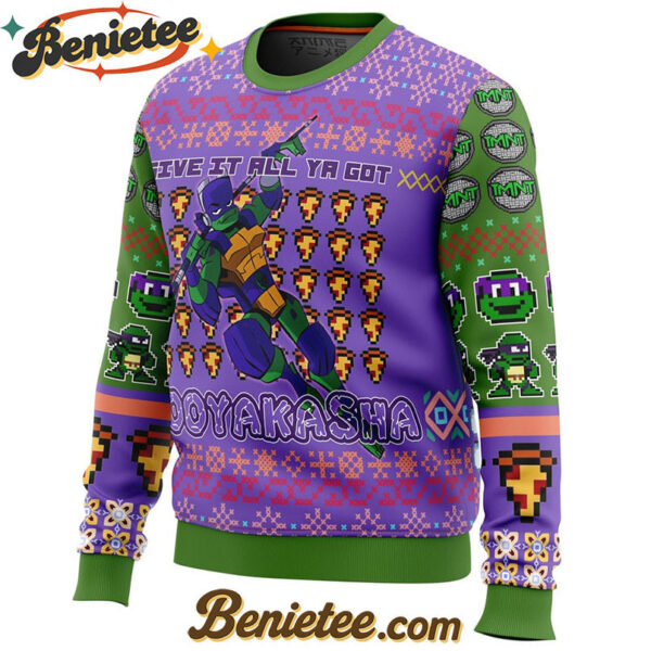 Donatello Rise of the Teenage Mutant Ninja Turtles Ugly Christmas Sweater