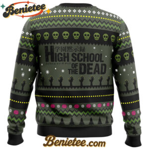 Don't Get Bit High School of the Dead Ugly Christmas Sweater