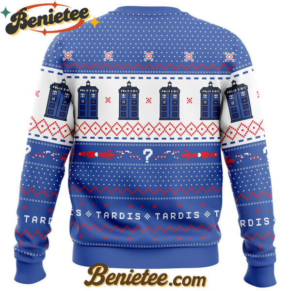 Dr Who TARDIS Christmas Sweater