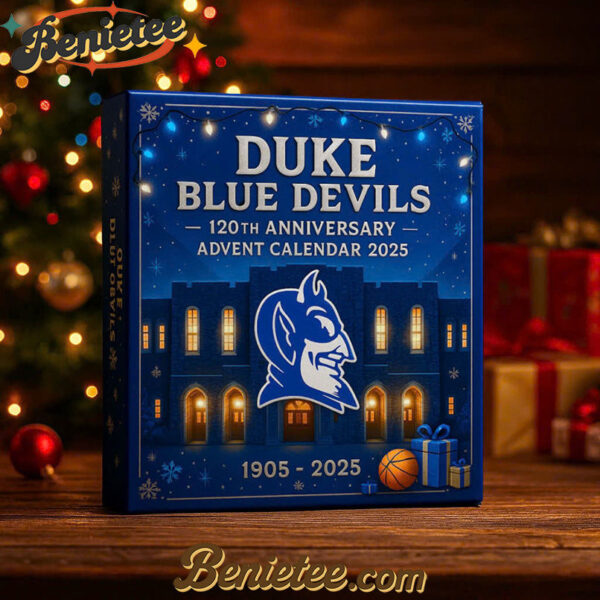 Duke Blue Devils Advent Calendar 2025, Christmas Countdown Advent Calendar Gift Box with 24 Acrylic Ornaments