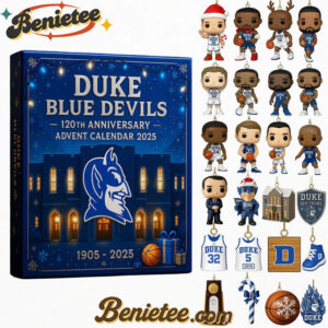 Duke Blue Devils Advent Calendar 2025, Christmas Countdown Advent Calendar Gift Box with 24 Acrylic Ornaments