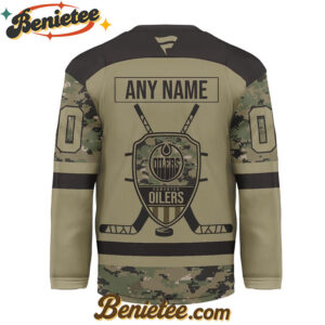 Edmonton Oilers - Premium NHL Camo Army Hockey Jersey