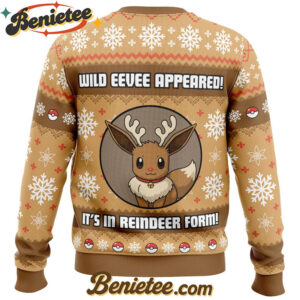 Eevee Reindeer Pokemon Ugly Christmas Sweater