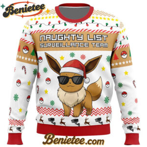 Eevee Surveillance Team Pokemon Ugly Christmas Sweater