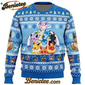 Eeveelution Pokemon Ugly Christmas Sweater