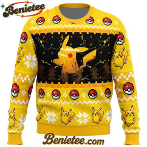 Electric Monster Pokemon Ugly Christmas Sweater