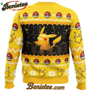 Electric Monster Pokemon Ugly Christmas Sweater