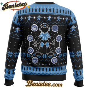 Elemental Weapon Mega Man Ugly Christmas Sweater