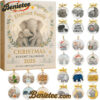 Elephant Family Christmas Advent Calendar 2025, Christmas Countdown Advent Calendar Gift Box with 24 Acrylic Ornaments