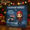 Everyday Heroes EMTs Advent Calendar - 2025 Edition, Christmas Countdown Advent Calendar Gift Box with 24 Acrylic Ornaments