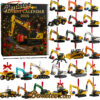 Excavator Die-Cast Machines Advent Calendar 2025, Christmas Countdown Advent Calendar Gift Box with 24 Acrylic Ornaments