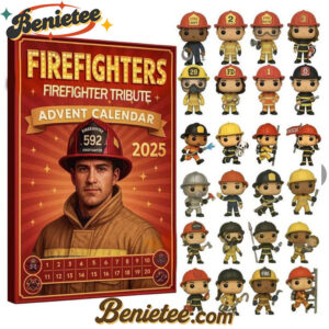 FIREFIGHTERS FIREFIGHTER TRIBUTE ADVENT CALENDAR 2025, Christmas Countdown Advent Calendar Gift Box with 24 Acrylic Ornaments