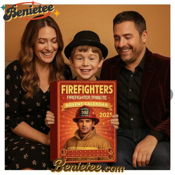 FIREFIGHTERS FIREFIGHTER TRIBUTE ADVENT CALENDAR 2025, Christmas Countdown Advent Calendar Gift Box with 24 Acrylic Ornaments