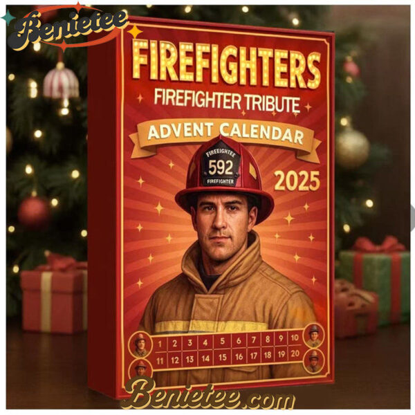 FIREFIGHTERS FIREFIGHTER TRIBUTE ADVENT CALENDAR 2025, Christmas Countdown Advent Calendar Gift Box with 24 Acrylic Ornaments