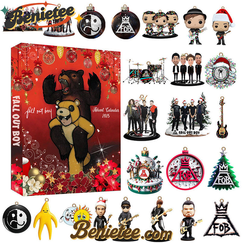 Fall Out Boy Premium Advent Calendar 2025 CHRISTMAS GIFT, CHRISTMAS IDEA, Christmas Countdown Advent Calendar Gift Box with 24 Acrylic Ornaments