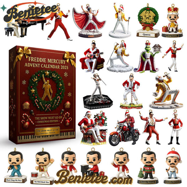 FRED ADVENT CALENDAR 2025 CHRISTMAS GIFT, CHRISTMAS IDEA, Christmas Countdown Advent Calendar Gift Box with 24 Acrylic Ornaments