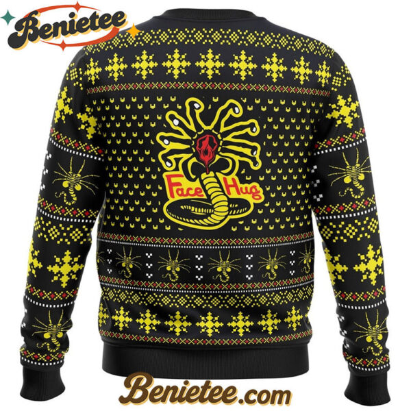 Face Hugs For Everyone Alien Ugly Christmas Sweater