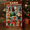 Farm Advent Calendar 2025, Christmas Countdown Advent Calendar Gift Box with 24 Acrylic Ornaments