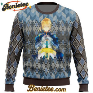 Fate Zero Saber Ugly Christmas Sweater