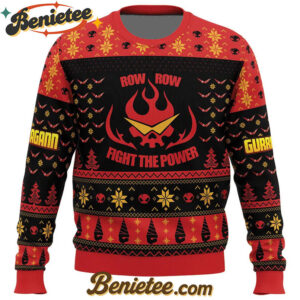 Fight The Power Tengen Toppa Gurren Lagann Ugly Christmas Sweater