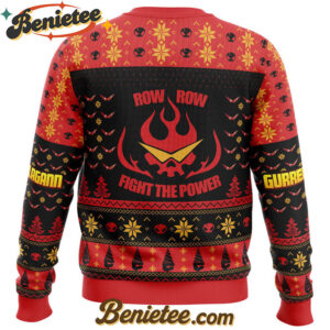 Fight The Power Tengen Toppa Gurren Lagann Ugly Christmas Sweater