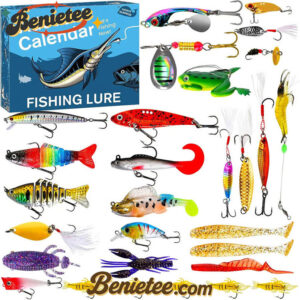 Fishing Advent Calendar 2025 (Limited Edition) -A Daily Surprise of Premium Fishing Treasures, Christmas Countdown Advent Calendar Gift Box with 24 Acrylic Ornaments