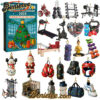 Fitness Decor Advent Calendar 2025, Christmas Countdown Advent Calendar Gift Box with 24 Acrylic Ornaments