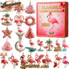 Flamingo Advent Calendar 2025, Christmas Countdown Advent Calendar Gift Box with 24 Acrylic Ornaments