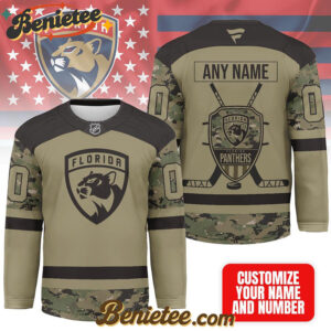 Florida Panthers - Premium NHL Camo Army Hockey Jersey
