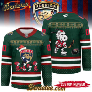 Florida Panthers - Premium NHL Peanuts Snoopy Hockey Jersey
