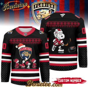 Florida Panthers - Premium NHL Peanuts Snoopy Hockey Jersey Ver 2
