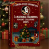 Florida State Seminoles Football 2025 Advent Calendar, Christmas Countdown Advent Calendar Gift Box with 24 Acrylic Ornaments