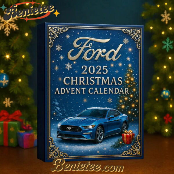 Ford Advent Calendar 2025, Christmas Countdown Advent Calendar Gift Box with 24 Acrylic Ornaments