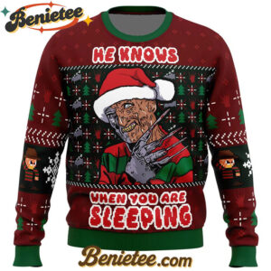 Fred Claws Christmas Freddy Krueger Ugly Christmas Sweater