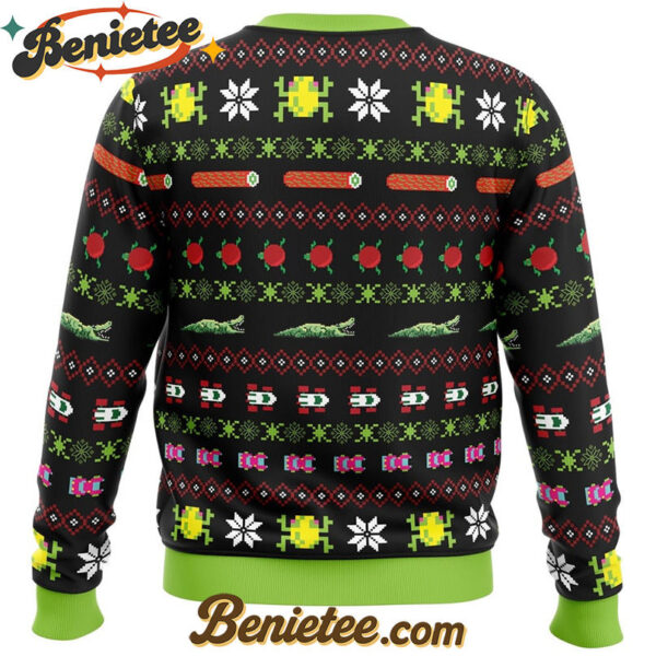 Frogs, Logs & Automobiles Frogger Ugly Christmas Sweater