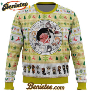 Fruits Basket Chinese Zodiac Ugly Christmas Sweater