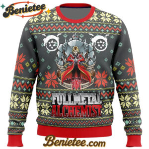 Fullmetal Alchemist Alt Ugly Christmas Sweater