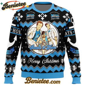 Funny Cool Boats and Hoes Ugly Christmas Sweater