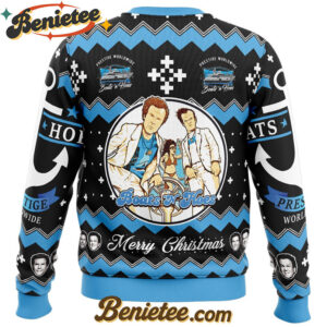 Funny Cool Boats and Hoes Ugly Christmas Sweater