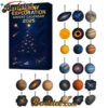 Galaxy Exploration Advent Calendar 2025, Christmas Countdown Advent Calendar Gift Box with 24 Acrylic Ornaments