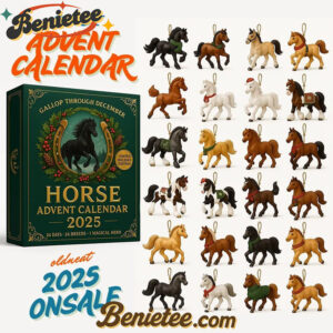 Gallop Through December - Horse Advent Calendar 2025, Christmas Countdown Advent Calendar Gift Box with 24 Acrylic Ornaments