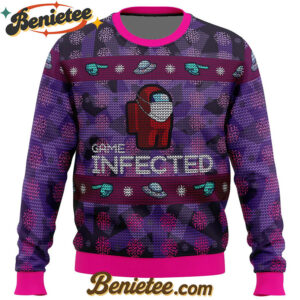 Game Infected Among Us Ugly Christmas Sweater